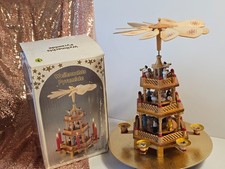 Weihnachtspyramide aus Holz, 3-stöckig, ca. 33 cm, mit Originalkarton