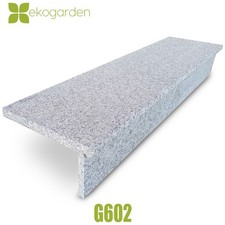 Treppenstufe Stufe Treppe Tritt- Setzstufe Granit Hellgrau G602 geflammt B-100cm