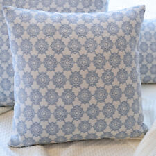 Sofa Kissenbezug mit nordisch blauen Ornamenten Motiven in 40x40, 30x50, 50x50cm