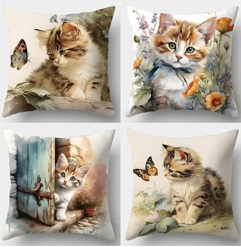 4set katzen motiv deko - ,