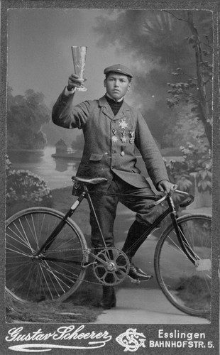 Cdv foto esslingen fahrrad - foto,
