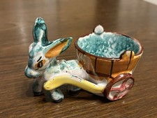 Esel mit Wagen aus Ton