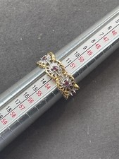 Original Franklin Mint Ring 585 Rubine & Spitzen Ewigkeitsring Eternityring