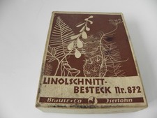 Altes Linolschnitt Besteck Nr. 872 Brause & Co Iserlohn