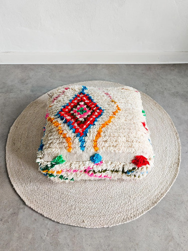 Beni ourain pouf aus wolle - ourain,
