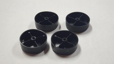 4x Möbelfüße Ø57 mm Höhe 20 mm schwarz - Möbelgleiter Sofaerhöhung Möbelfuß