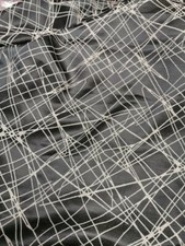 Gardinenstoff modern schwarz-grau