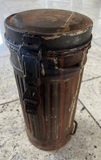 Org Ausrüstung Uniform Militär Gasmasken Dose Deutsches Reich sehr dreckig 1-2WK