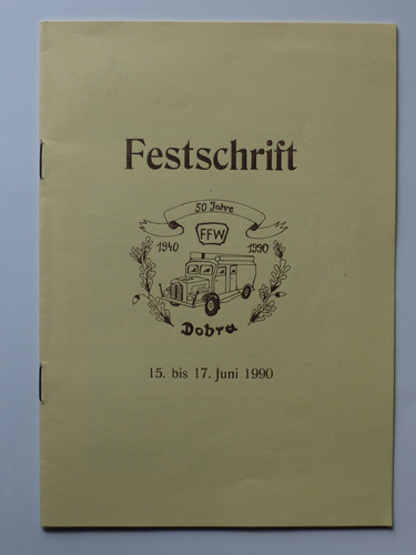 Festschrift jahre ffw dobra - festschrift,