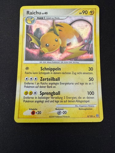 Pokémon raichu 8 100 - lv.45, 8/100