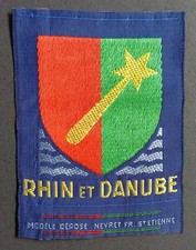 ALTES ABZEICHEN RHEIN UND DONAU 1. FRANZÖSISCHE ARMEE Hinterlegtes Modell