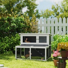 PawHut Hasenstall 2 Ebenen mit