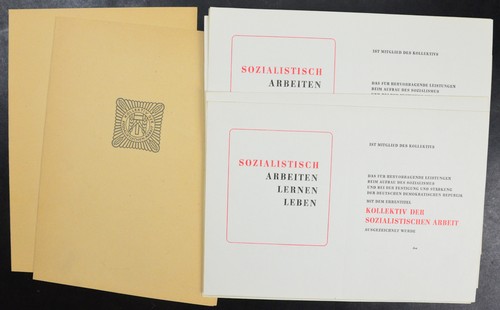 Ddr konvolut 25x urkunde - ddr,