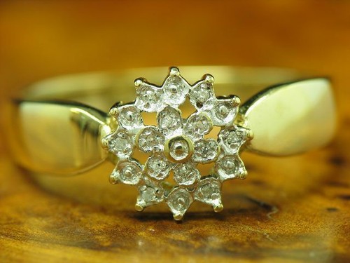 8kt 333 gelbgold ring - ring, mit