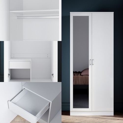 Kleiderschrank 180 mit - , spiegel
