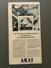 Akai HiFi Tonbandgeräte Tape Original 1971 Vintage Ad Werbung Reklame