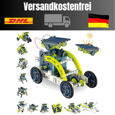 Solarangetriebener Roboter Baukasten | 12-in-1 STEM Spielzeug | 190 Teile
