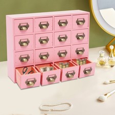 16-Schubladen-Schrank, Holz-Medizinschrank, Schreibtisch-Schubladen-Organisator~