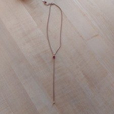 coeur de lion kette, Rosegold Mit Rotem Anhänger,  39 Cm Lang 