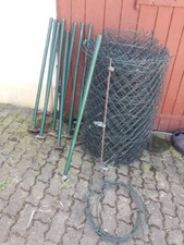 ca22 m Maschendrahtzaun 120 cm hoch  grün Drahtgitter Mit Pfosten Gartenzaun 