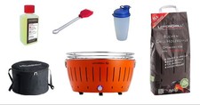 LotusGrill XL Starter-Set XL Grill Mandarinenorange mit USB-Anschluß