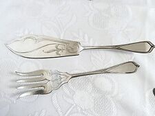 Fischbesteck, Vorlegebesteck im Jugendstil, versilbert, Deetjen Frankreich