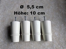 4 Holz Beine Möbelbeine Bettfüße Möbelfüße Tischbeine Holzfüße Höhe 10 cm