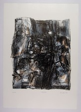 Renée Strecker: Lithografie "muro" handsigniert num. 57/300 dat. 91