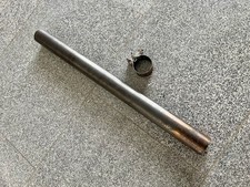 Original - FOX - VA - Edelstahl - Auspuffrohr - 63,5cm x Ø50mm + VA Rohrschellen