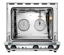 Bäckereiofen Backofen Edelstahl mit Wasserdampf und Grill Brötchen Brot backen