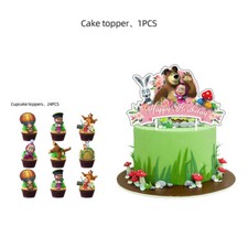 Martha und der Bär Cake Toppers Tortendekoration Kindergeburtstag Dekoration