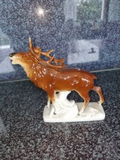 Ältere Figur Hirsch Porzellan