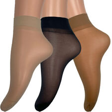 10|20|50 Paar Damen Nylonsöckchen Feinstrümpfe Nylon Strümpfe Schwarz Haut Taupe