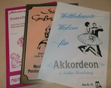 3 Notenhefte für Akkordeon