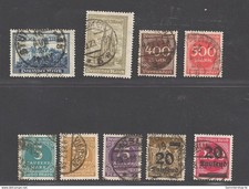 Lot Deutsches Reich Diverse Marken Inflation gestempelt geprüft siehe Bild