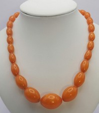 echte Bernsteinkette Oliven Collier Amber Chain  