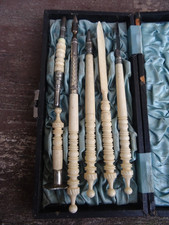 Antikes Schreibset / Drechselwerkzeug Original Schachtel* Brieföffner*Jugendstil