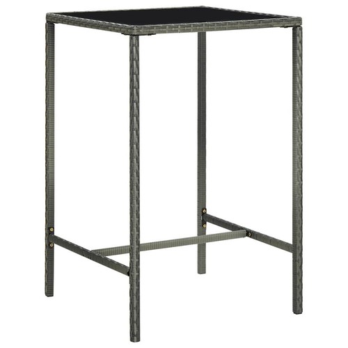 Bartisch poly rattan glas - bartisch,