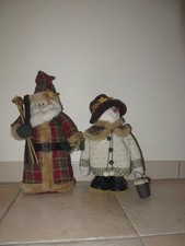 Deko Weihnachten Schneemann Nikolaus Weihnachtsmann Stoff Standeko  Dekofigur