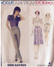 VOGUE American Designer *don sayres* Schnittmuster 2520 Hosen Rock Bluse - 36