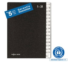 Pultordner PAGNA A4 1-31 Hartpappe , neu , Vorordner Unterschriftenmappe schwarz