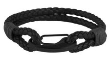 Echtleder Wickel Armband geflochten Unisex Herren Damen