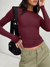 Slim fit top einfarbig hemd - einfarbig,