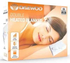 Daewoo Heizdecke 3 Stufen beheizt unter Bett Winterwärmend 85W - DOPPEL