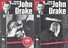 Bandnummer 66 + 87: "GEHEIMAUFTRAG FÜR JOHN DRAKE", Marken- Verlag von 1964