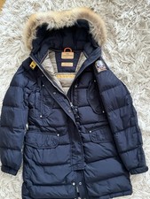 Parajumpers Daunen Mantel Young Gr. M Blau Kapuze (Echtfell)