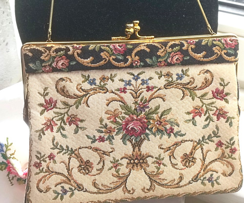 Antike petit point abendtasche - antike,