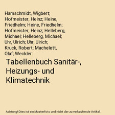 Tabellenbuch Sanitär-