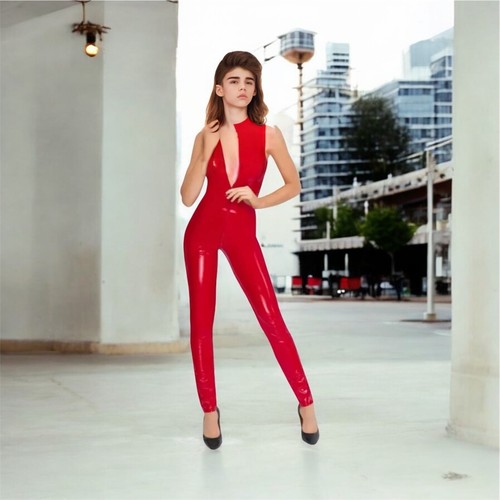 Roter lack catsuit - roter, lack-catsuit