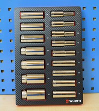 Würth Zebra Steckschlüssel Satz Nüsse 1/2 Zoll lang Schaumeinlage Werkstattwagen